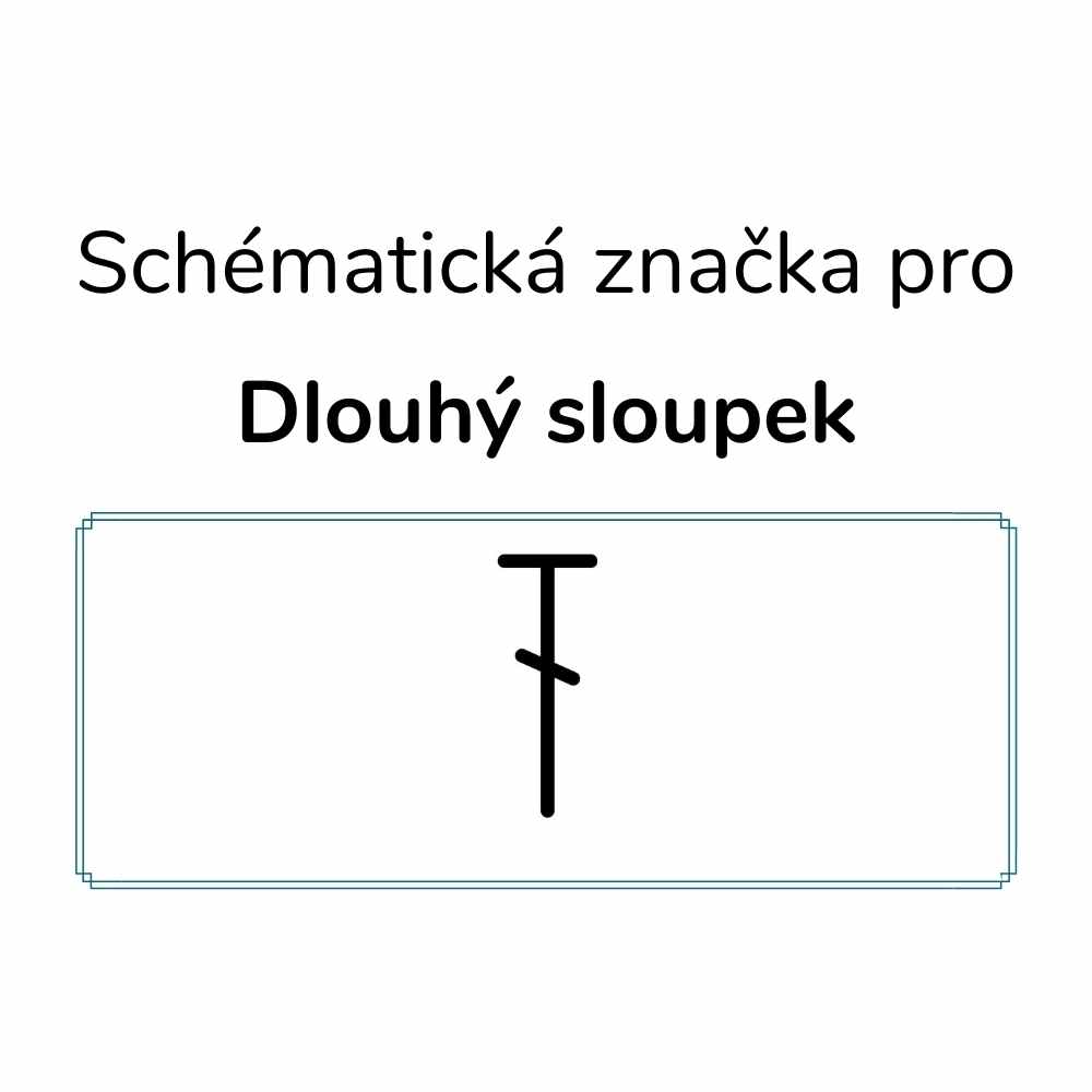 Schématická značka pro dlouhý sloupek