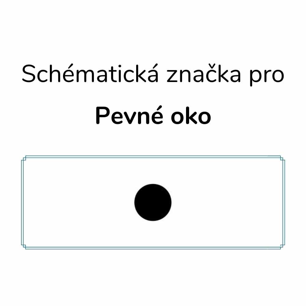 Schématická značka pro pevné oko