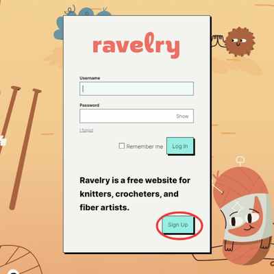 Jak se registrovat na ravelry