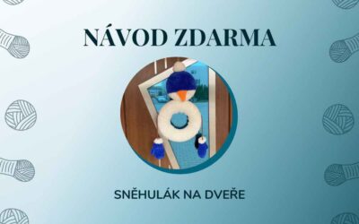 Háčkovaný sněhulák na dveře – návod zdarma