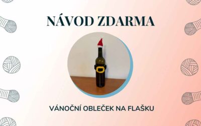 Háčkovaný vánoční obleček na flašku – návod zdarma