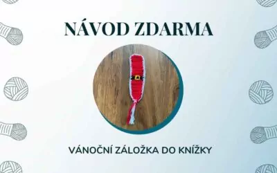 Háčkovaná vánoční záložka do knížky – návod zdarma